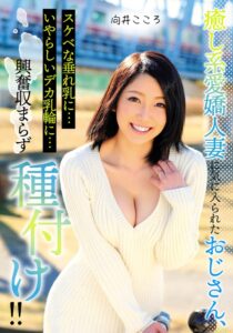癒し系愛嬌人妻に気に入られたおじさん、スケベな垂れ乳に…いやらしいデカ乳輪に…興奮収まらず種付け!! 向井こころ